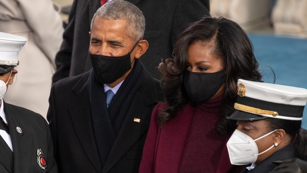 Former US President Barack Obama and Former US First Lady Michelle Obama.