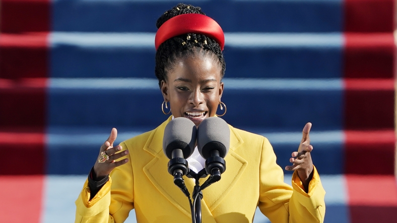 Poet Amanda Gorman reads her poem during President Joe Biden's inauguration in 2021