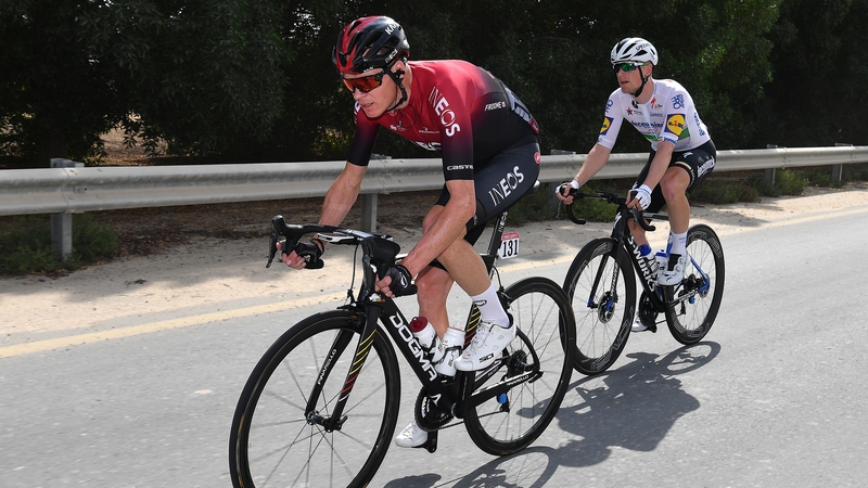 Chris Froome and Sam Bennett at the 2020 UAE Tour