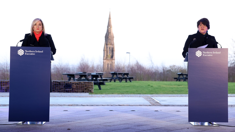 Michelle O'Neill and Arlene Foster made the announcement this evening