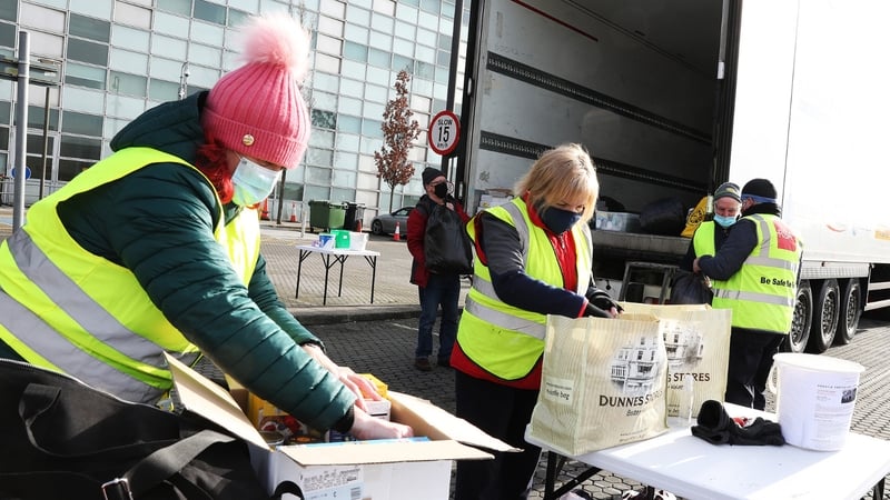 Over the weekend a relief aid project got under way at the car park of Kildare County Council