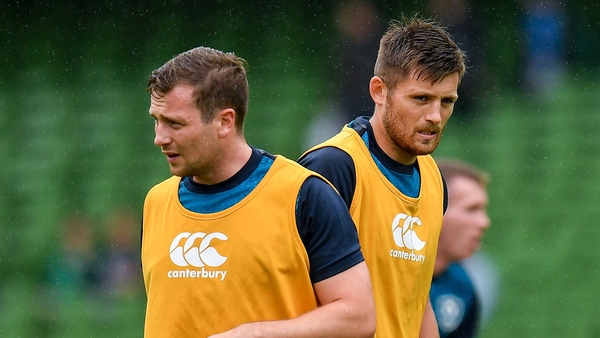 Ross Byrne (right) has been selected in place of Jack Carty (L)