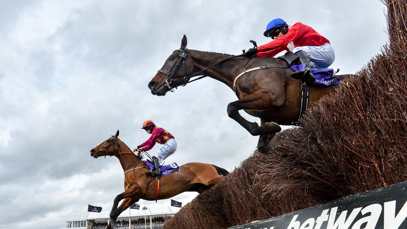 Allaho (near side) is preparing for the Ryanair Chase
