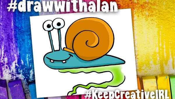 Draw With Alan - how to draw a snail!