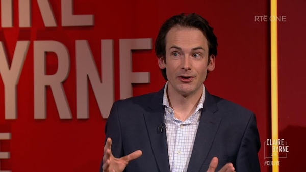 Dr Tomás Ryan speaking on Claire Byrne Live