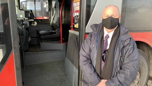 Bus Éireann driver Bill Hopkins says he feels good helping to keep things moving