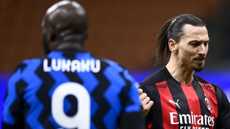 Zlatan Ibrahimovic (R) Romelu Lukaku