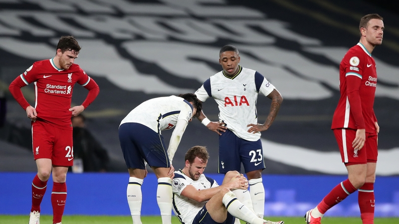 Harry Kane was forced off injured against Liverpool
