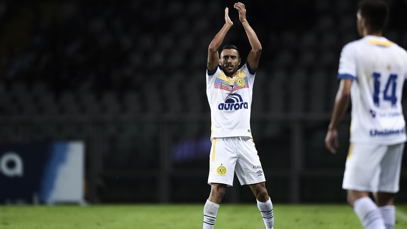 Alan Ruschel, who was one of the survivors of the 2016 crash, was on hand to lift the trophy