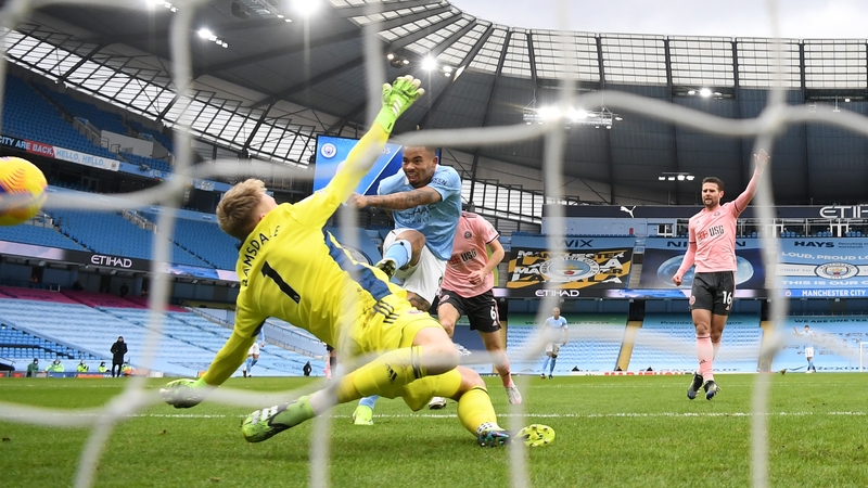Gabriel Jesus grabs the only goal of the game as Manchester City stay top of the table