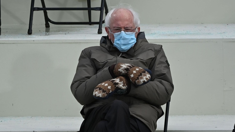 The image became the first viral meme of the Biden era