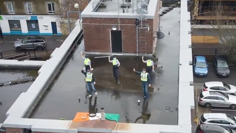 Rooftop dancing by gardaí in Tralee