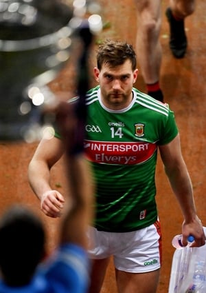Slippery Sam, elusive and still out of reach. Aidan O'Shea has a quick look as Colm Basquel takes his turn to lift the Sam Maguire Cup, no doubt wondering when he and Mayo will reach the holy grail.