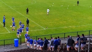 Walking down the aisle. After togging out in the stand, the footballers of Milltown make a grand entrance in Pearse Stadium.
