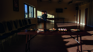 The host with the most. Kilkenny County Board treasurer Barry Hickey sorts out the seating arrangements in the hospitality room at his home club, John Lockes, in Callan.