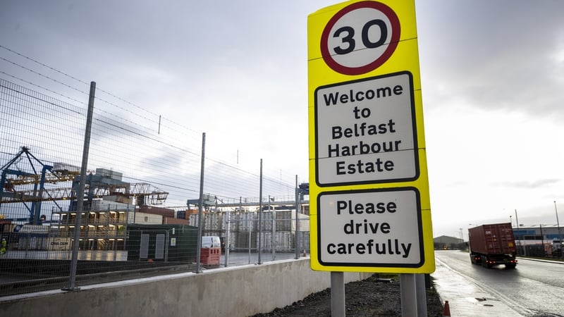 Several vehicles entered the Belfast Port facility after the ferry arrived from Cairnryan in Scotland at 6am