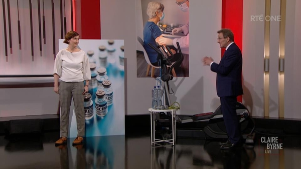 Dr Annie Curtis and Prof Ray Moynagh speaking on Claire Byrne Live