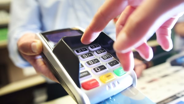 Total credit and debit card spending, including ATM withdrawals, reached €5.3 billion in February