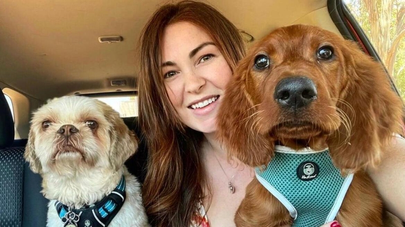 Kate Doyle and two of her dogs