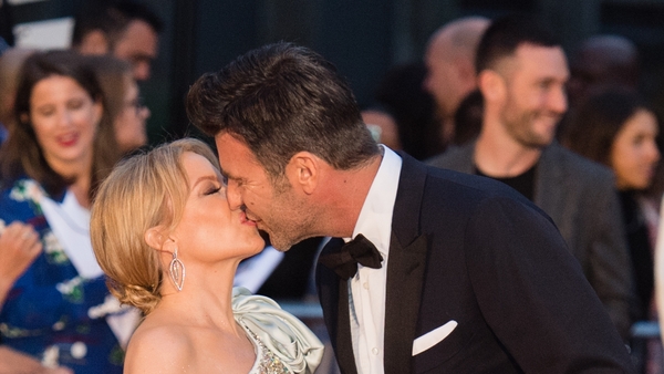 Kylie Minogue and Paul Solomons attend the GQ Men Of The Year Awards 2019 at Tate Modern on September 3rd, 2019 in London. (Photo by Samir Hussein/WireImage)