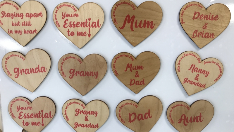 Spraoi have have turned their hand to Valentine's decorations like magnets and postcards which they will post to people's Valentine for them