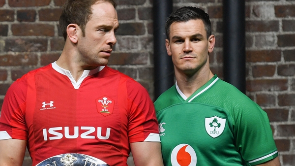 Alun Wyn Jones faces off against Johnny Sexton