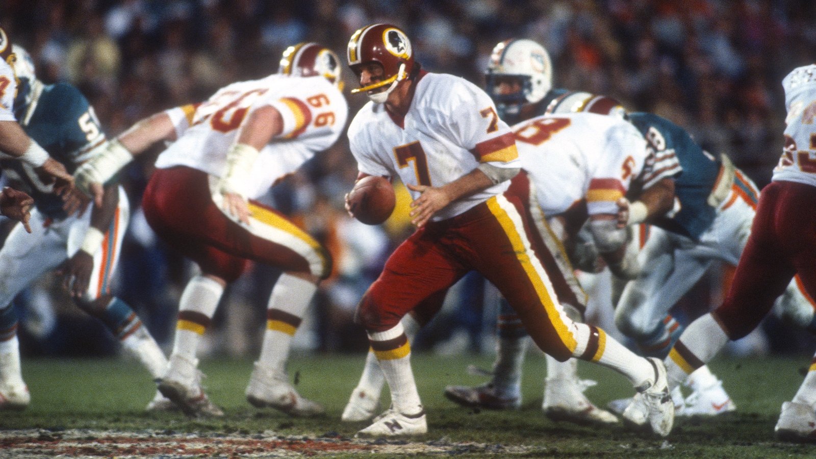 Channel 4's coverage of the NFL started in 1982, which culminated in a Washington win over Miami at the Super Bowl