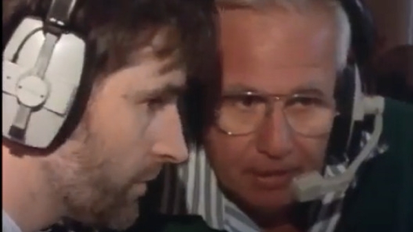Myles Dungan and Stu Nahan at Super Bowl XXV