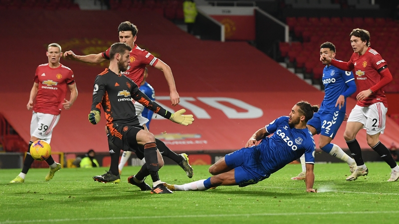 Everton's Dominic Calvert-Lewin scores with the last kick of the game