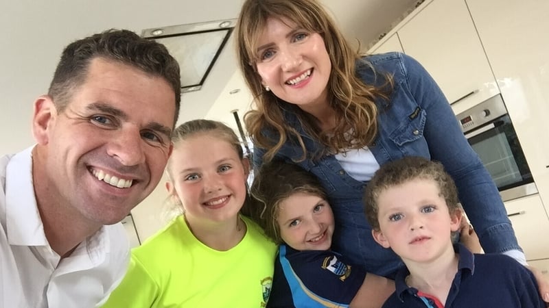 Darren Frehill and family at home in Galway city: "It's a complete mad house but we are pulling through."