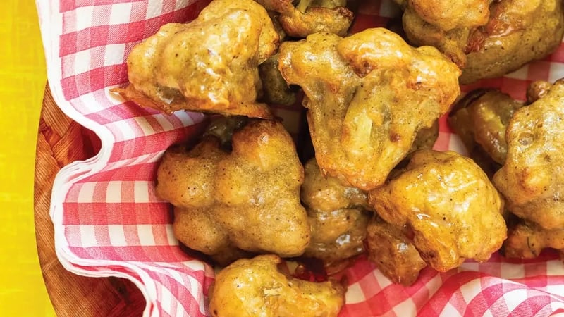 These spicy cauliflower bites get a golden crunch from being baked, not fried.