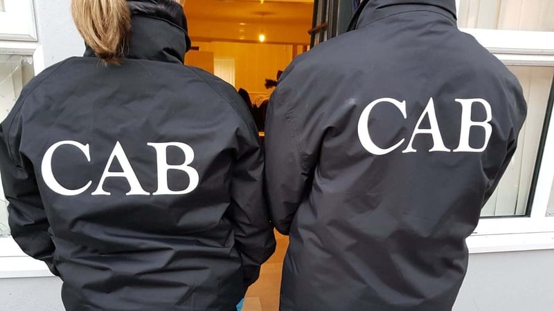 Criminal Assets Bureau officers at the scene of one of the searches in Tipperary and Kilkenny