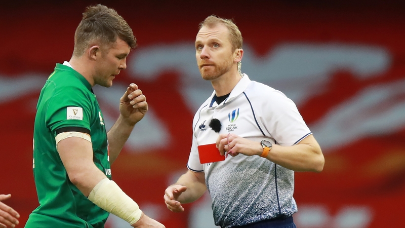Peter O'Mahony sees red in Cardiff