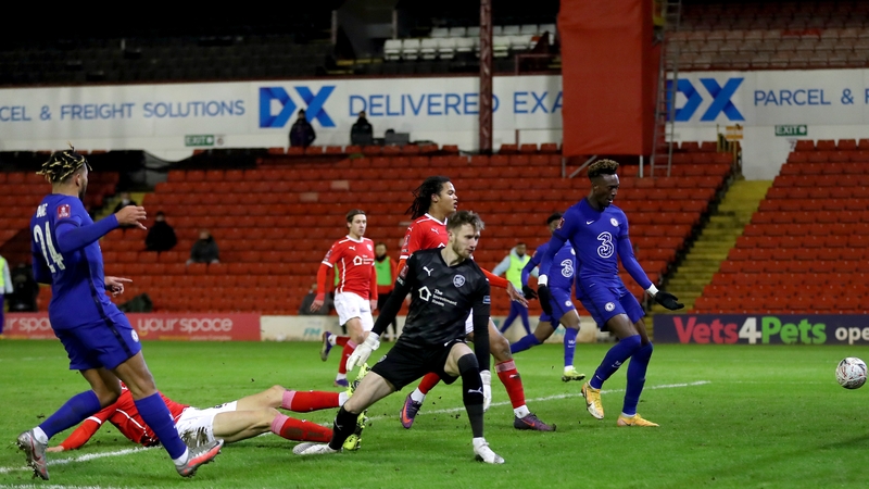 Tammy Abraham (r) was on hand to give the Londoners victory