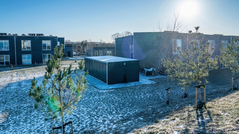 The residential area Apotekerhaven in Holbaek where a number of arrests were made