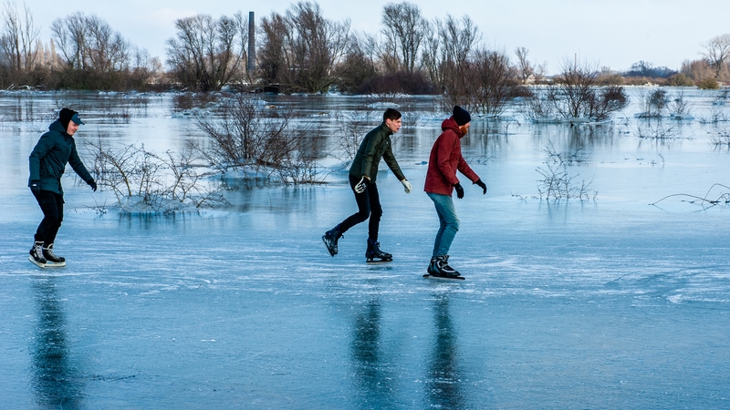 Days of sub-zero temperatures froze lakes and ponds across Holland