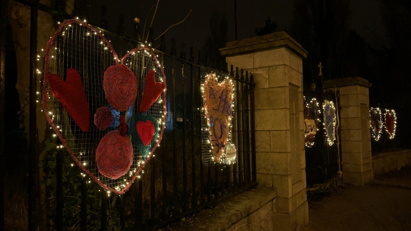 One of the yarn bombers honoured frontline health workers