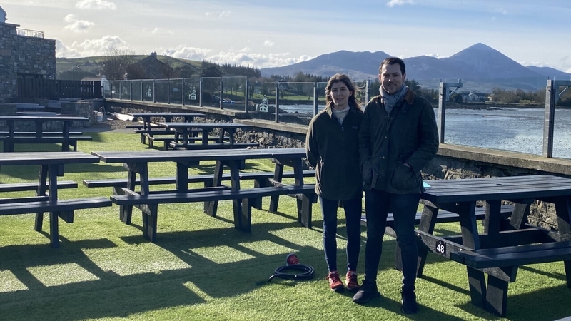 Tom Bourke has extended his beer garden to try to cater for more customers outside