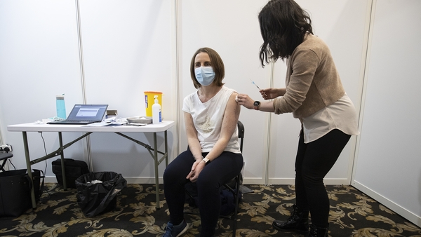 Tullamore GP Marie Nangle received her second dose of the Moderna vaccine this weekend at the vaccination clinic in the Midlands Park Hotel, Portlaoise