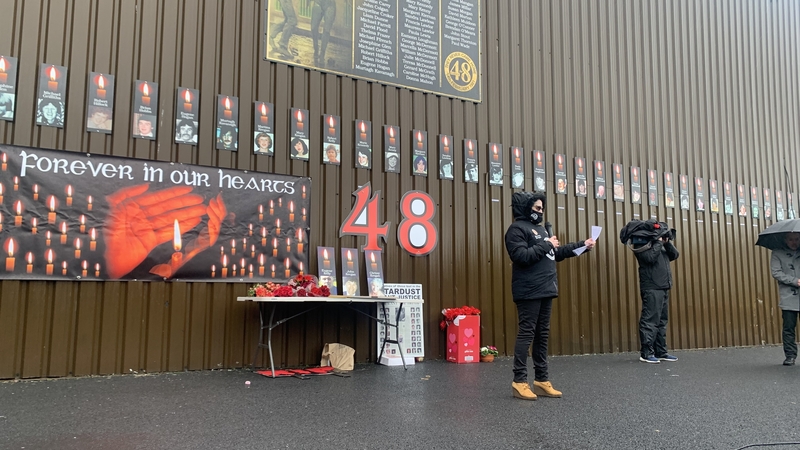 A recent vigil held at the site of the Stardust in north Dublin
