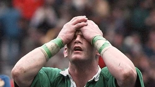 David Corkery after the defeat in 1998