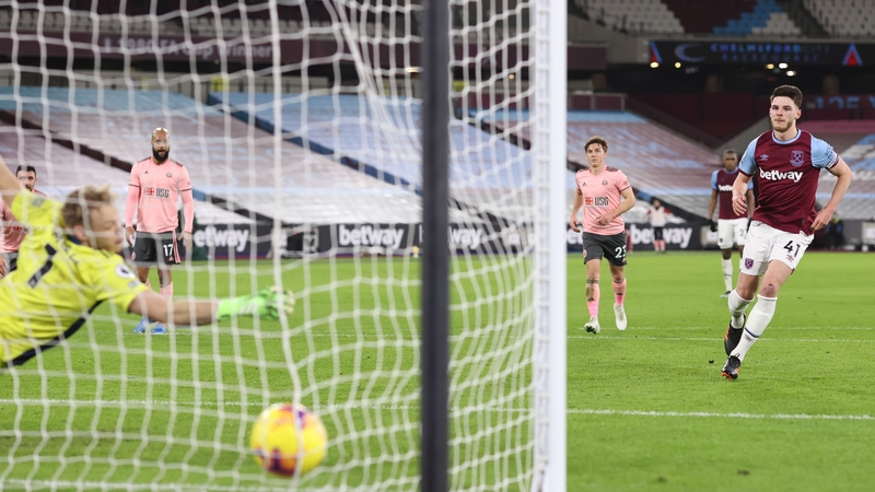 Declan Rice found the net just before the break