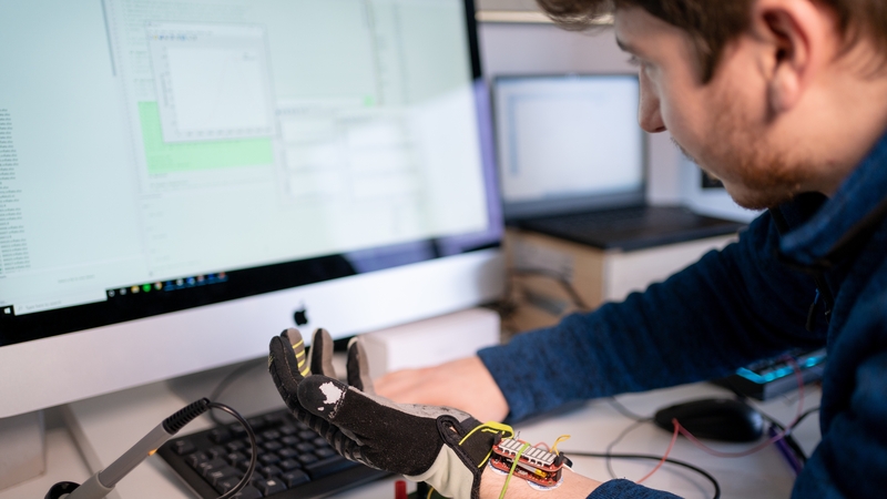 The glove is the first product from BioLiberty, a Scottish start-up Ross O'Hanlon co-founded with three other engineering graduates