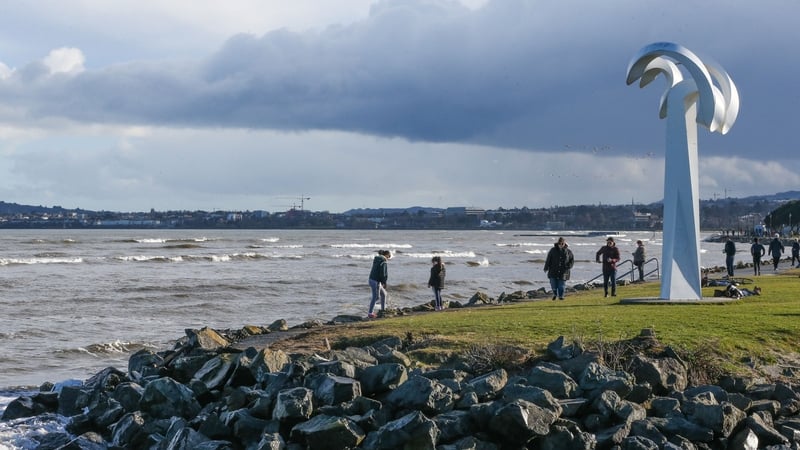 The group were cut off by the tide while on the strand this afternoon
