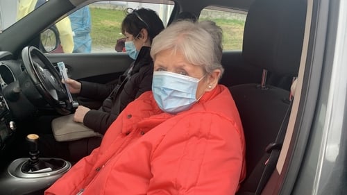 Maura Nolan was 'delighted' to be among those attending the Kilkenny drive-in vaccination centre