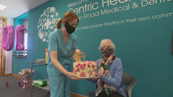Mary Kelly, who turned 101-years-old today, received her first vaccine dose