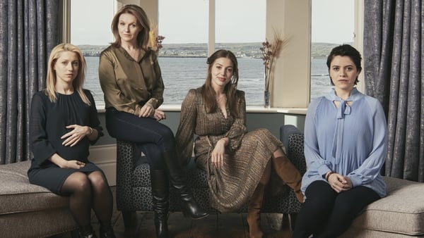 Niamh Walsh as Jenny, Dervla Kirwan as Val, Seána Kerslake as Grace, and Gemma Leah Devereux as Anna