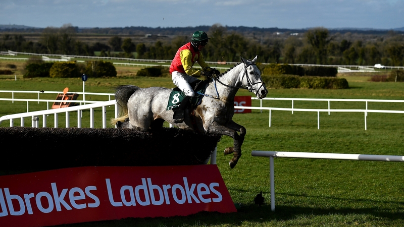 Hugh Morgan, without being in his right stirrup, led Young Dev to victory