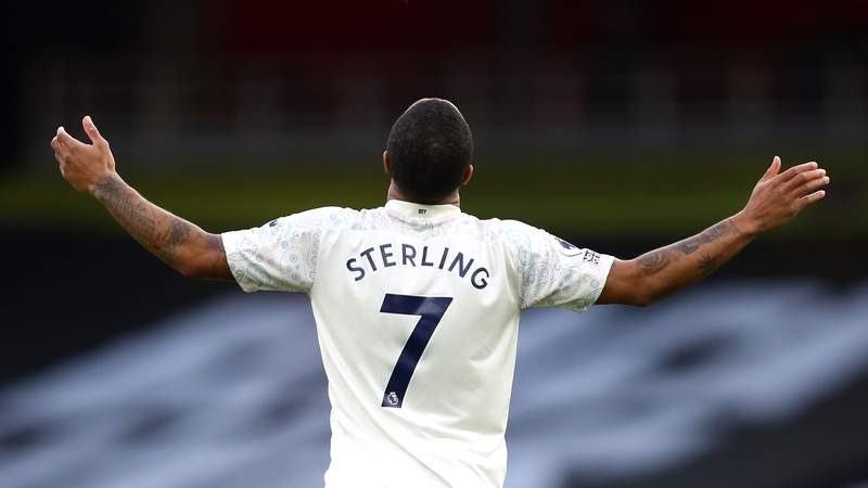 Sterling's goal restored Man City's 10-point advantage at the top