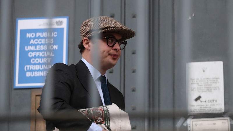Simon Bowes-Lyon pictured arriving at court